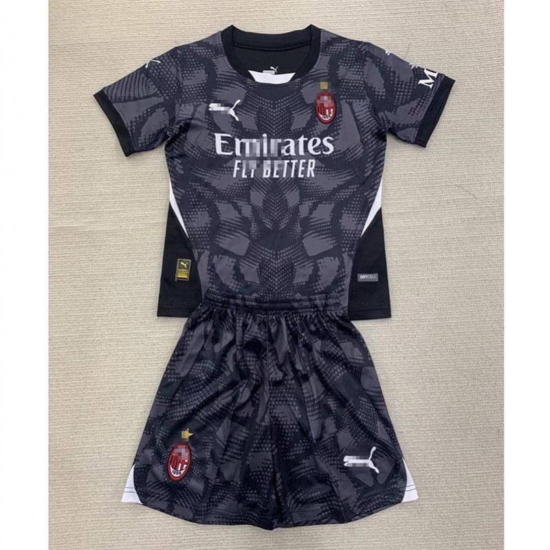 Camiseta De Portero AC Milan Negro 2024/2025 Niño Kit